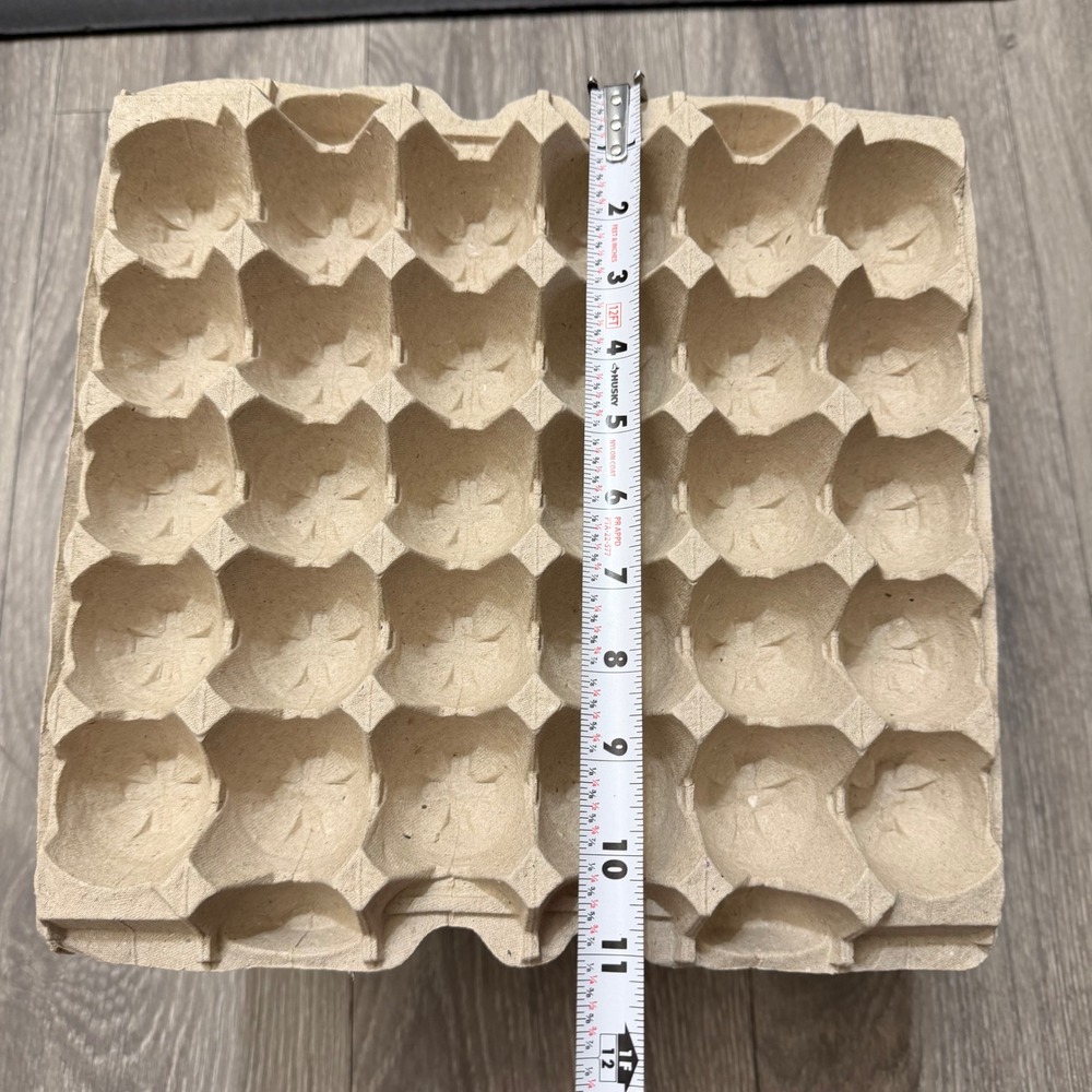 18 Pack Pulp Fiber Egg Flats 30 Cell Trays Poultry Farming Crafting Tan Supplies - Picture 3 of 7